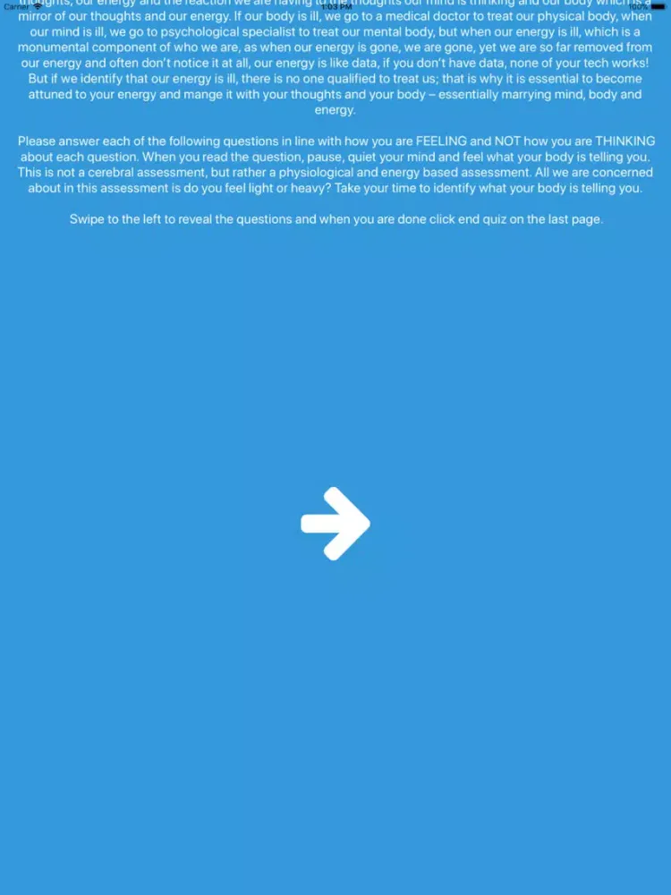 Swift Questionnaire iPad  Screenshots