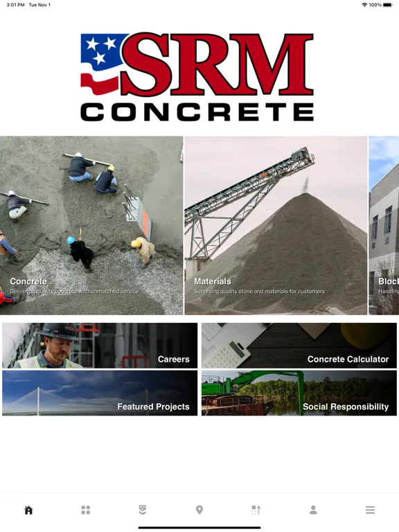 Tangkapan layar SRM Concrete iPad 