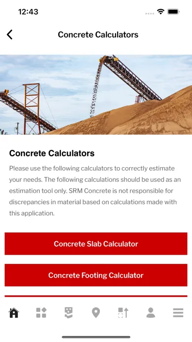 Tangkapan layar SRM Concrete