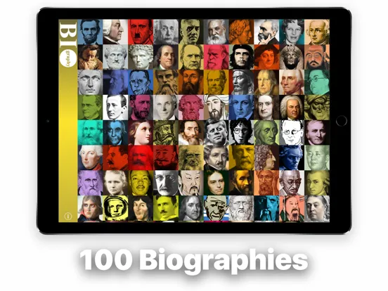 Tangkapan skrin Biography iPad 