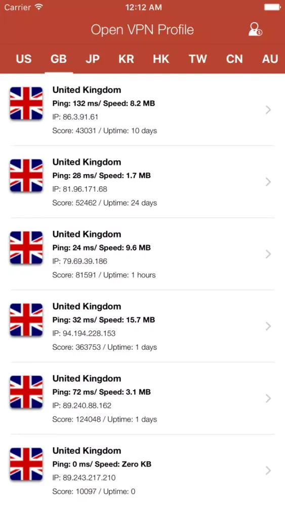 Zrzuty ekranu VPN KEEPER - VPN for OPEN VPN