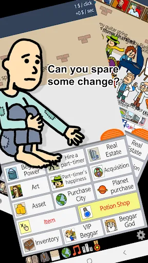 Beggar Life Clicker adventure سکرین شاٹس