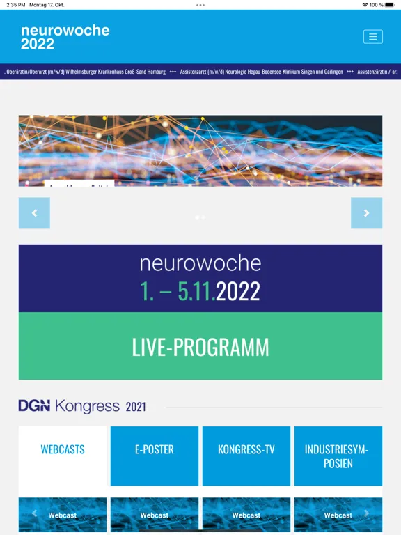 Ảnh chụp màn hình của Neurowoche 2022 iPad 