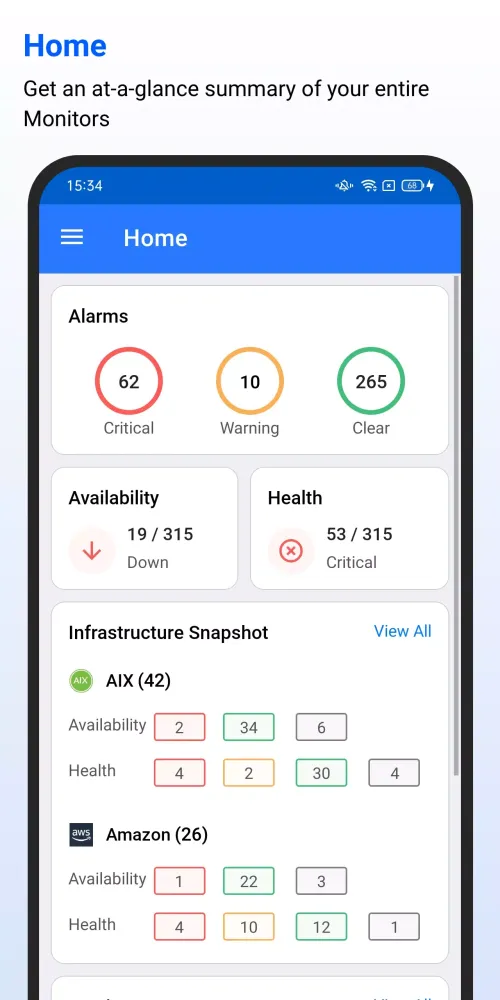 Captures d'écran de Applications Manager