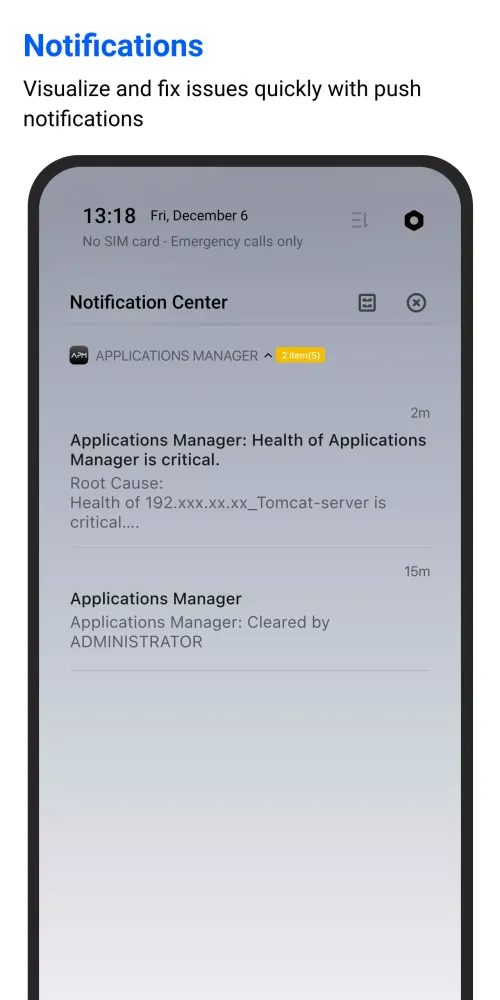 Captures d'écran de Applications Manager