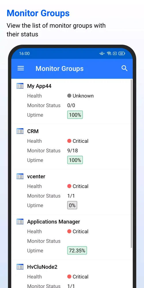 Captures d'écran de Applications Manager