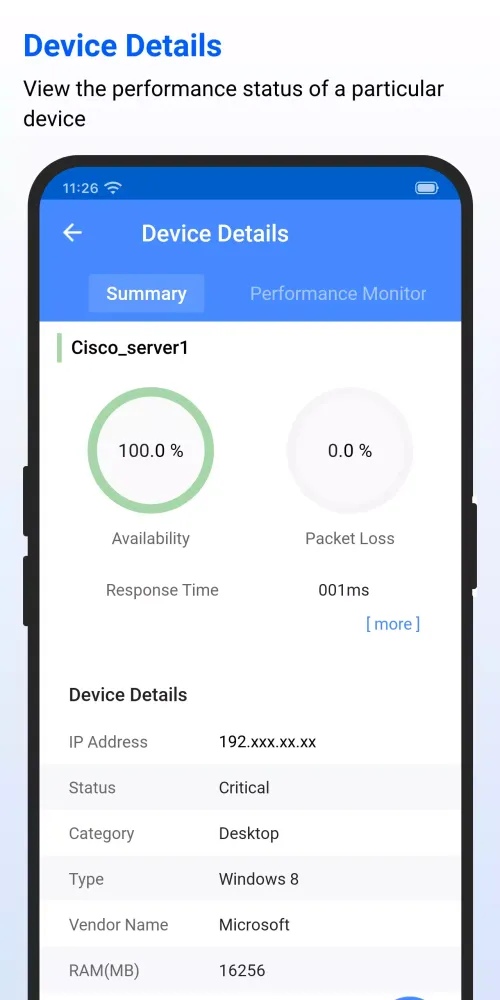 Capturas de pantalla de OpManager
