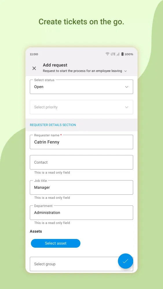 Capturas de pantalla de ServiceDesk Plus | Cloud