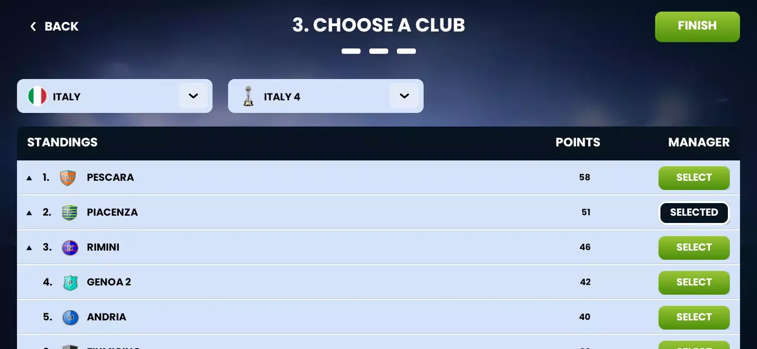Captures d'écran de City Football Manager (soccer)