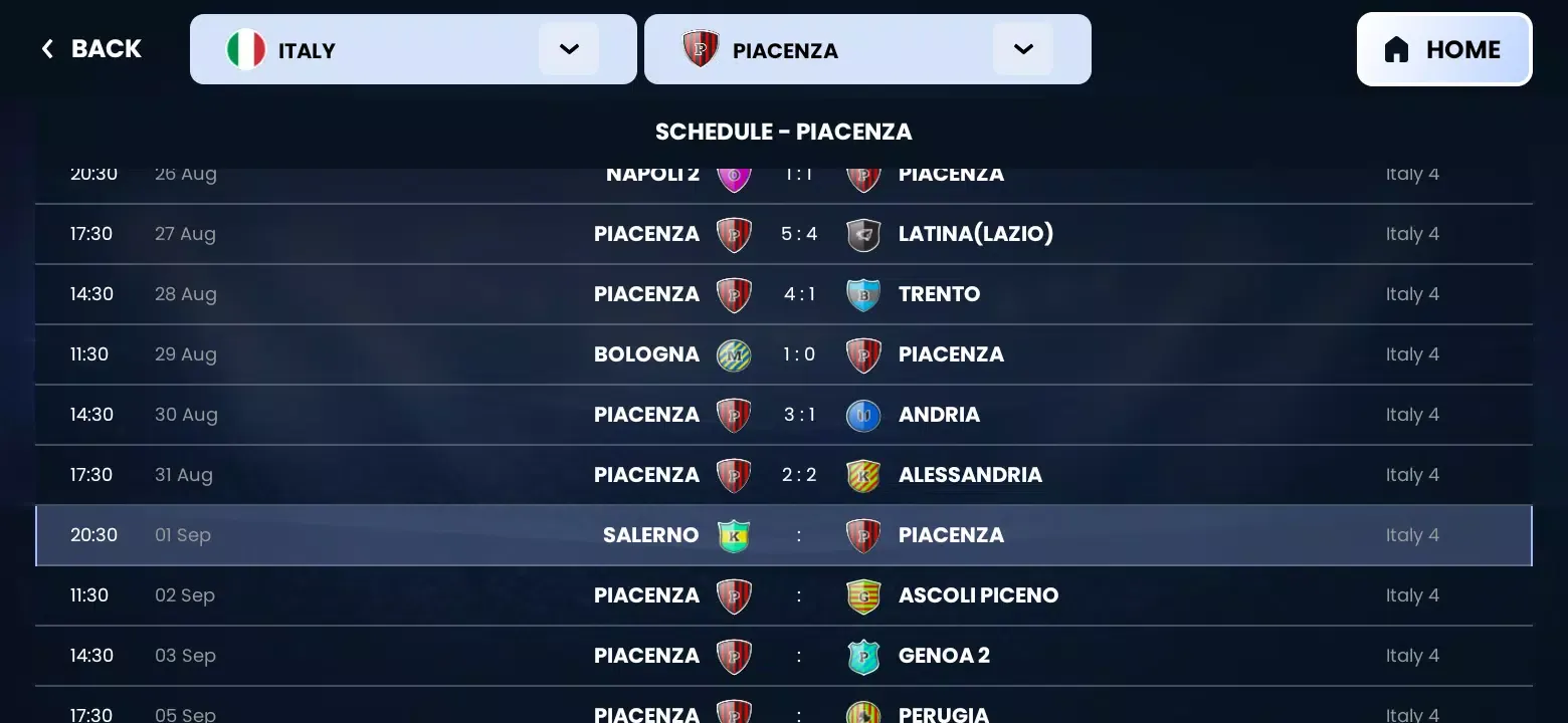 Captures d'écran de City Football Manager (soccer)