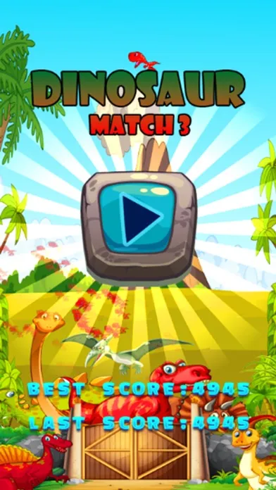 Dinosaur Match 3 Puzzle - Dino Drag Drop Line Game Screenshots