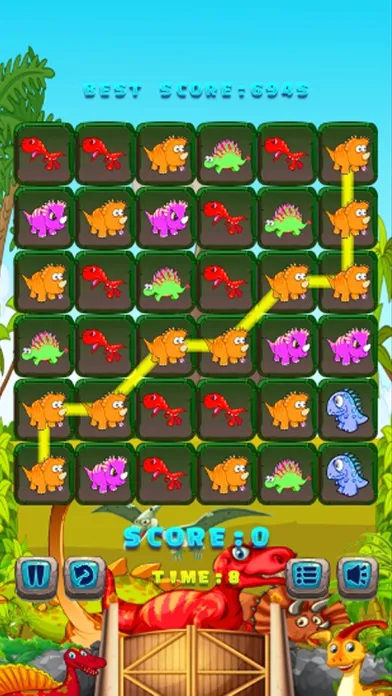 Dinosaur Match 3 Puzzle - Dino Drag Drop Line Game Screenshots