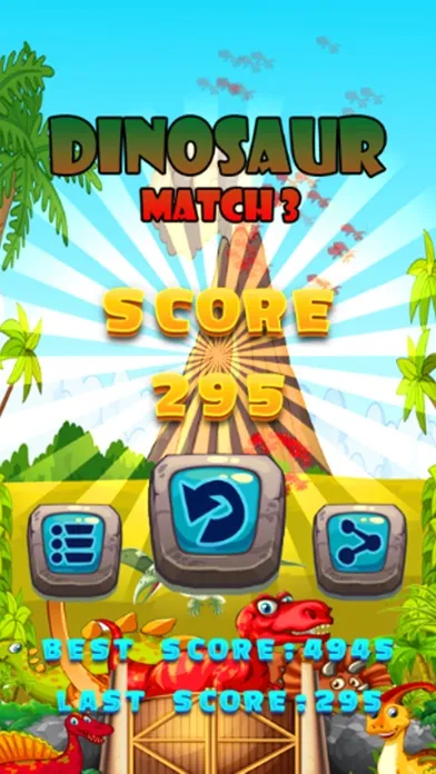 Dinosaur Match 3 Puzzle - Dino Drag Drop Line Game Screenshots