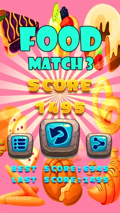 Ảnh chụp màn hình của Food Match 3 - build Food Puzzle & Game for kids