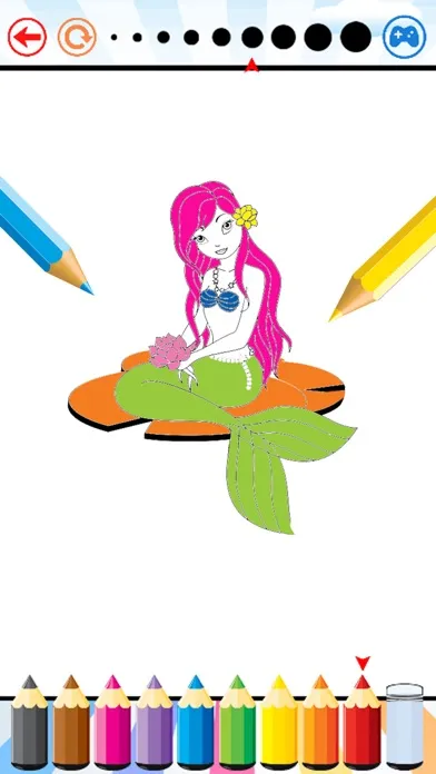 Mermaid Sea Animals Coloring Book Drawing for kids Screenshots