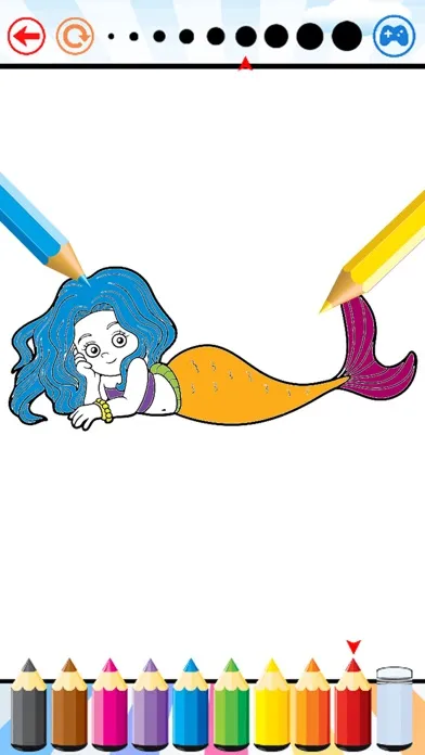 Mermaid Sea Animals Coloring Book Drawing for kids Screenshots