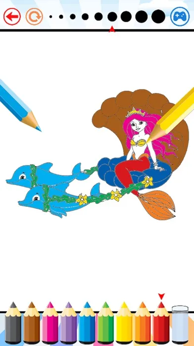 Mermaid Sea Animals Coloring Book Drawing for kids Screenshots