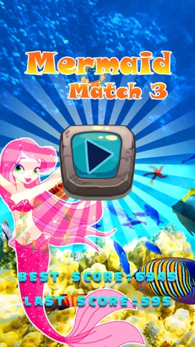 Mermaid Match 3 Puzzle-Mermaid Drag Drop Line Game Screenshots