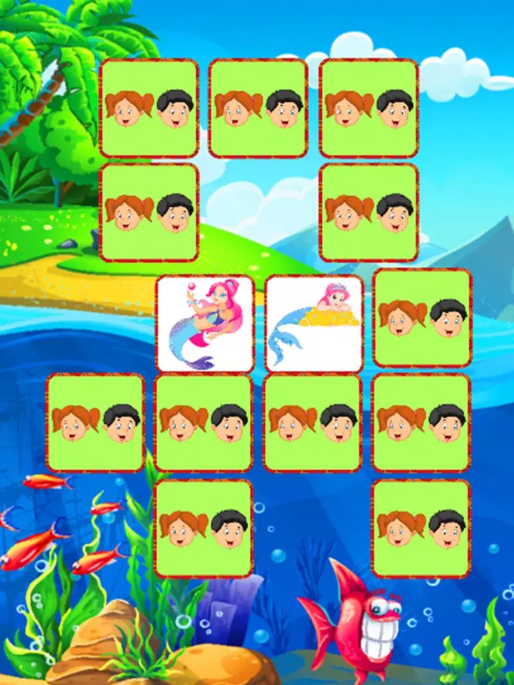 Zrzuty ekranu Mermaid Matching Puzzle intelligence Games for Kid iPad 