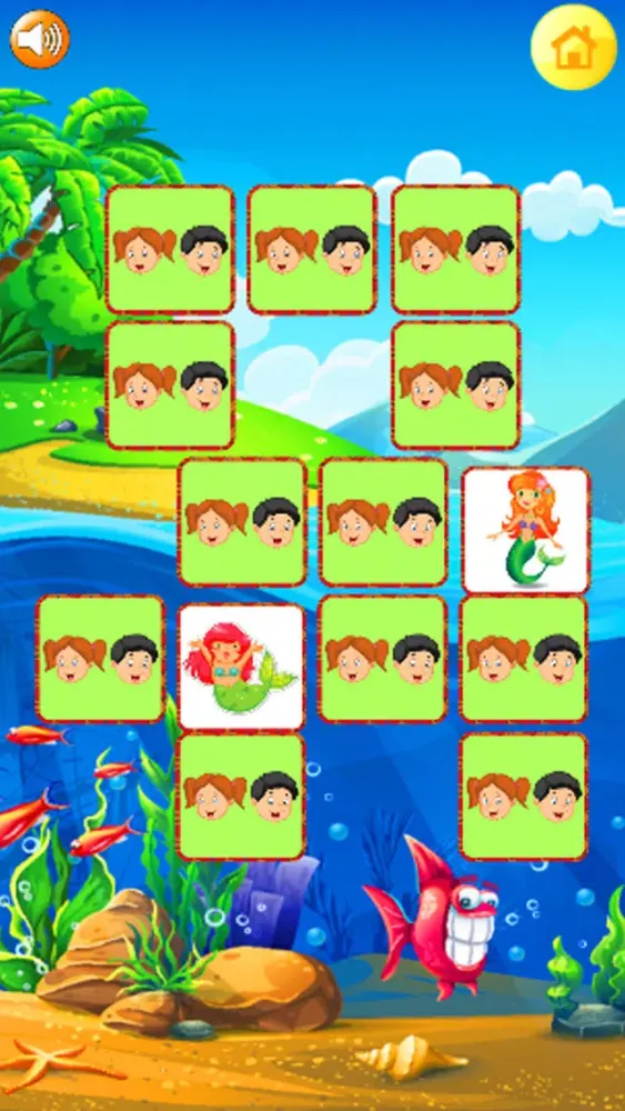 Zrzuty ekranu Mermaid Matching Puzzle intelligence Games for Kid