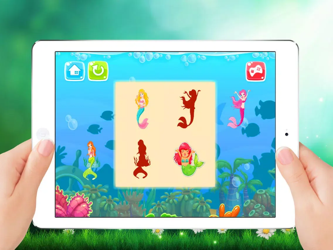 Mermaid Drag Drop and Match Shadow for kids iPad  Screenshots