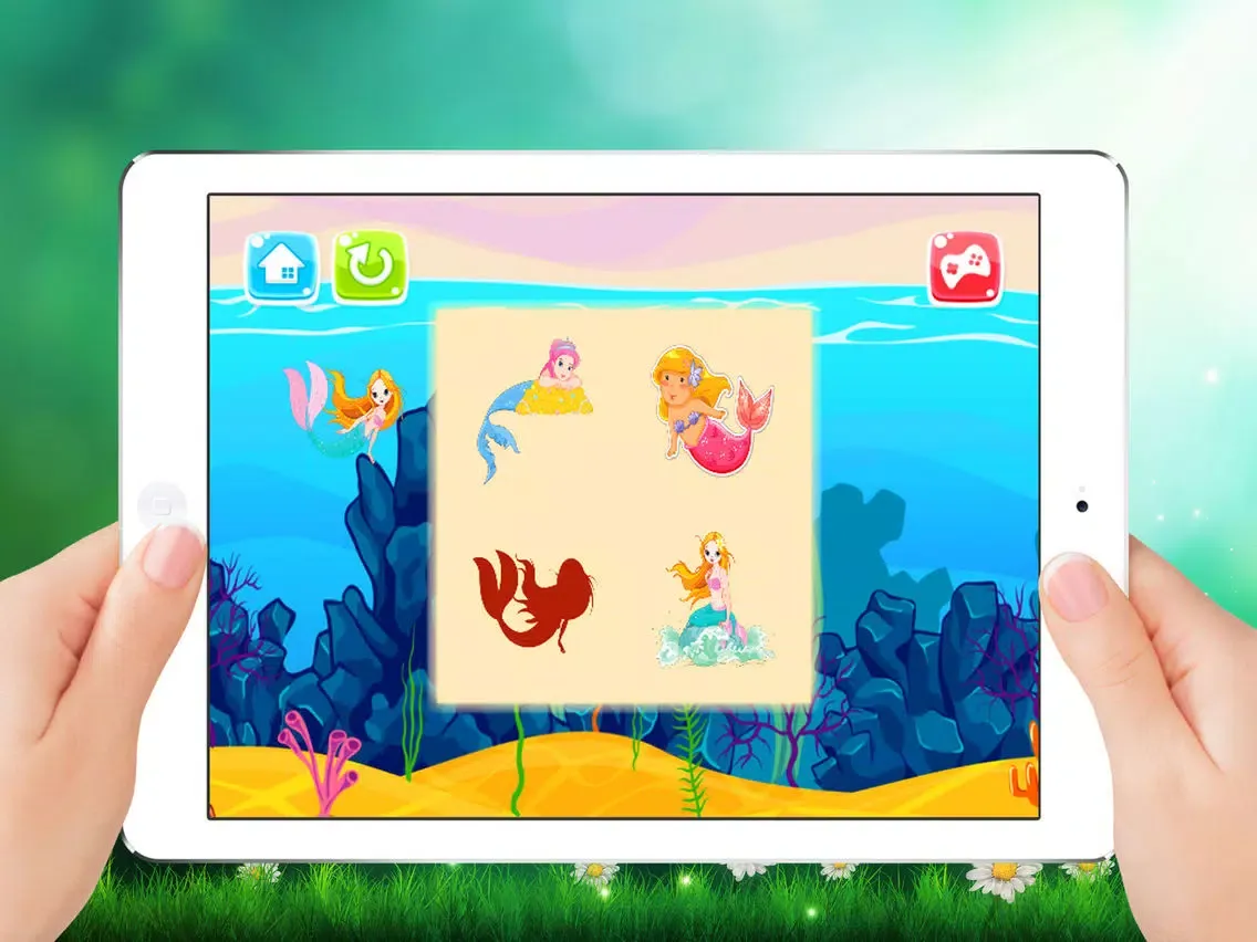 Mermaid Drag Drop and Match Shadow for kids iPad  Screenshots