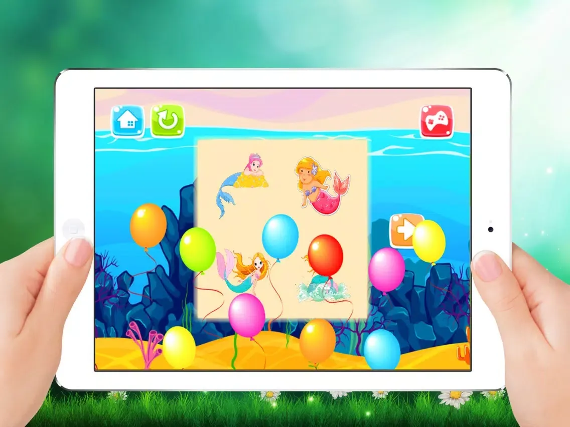 Mermaid Drag Drop and Match Shadow for kids iPad  Screenshots