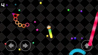 Tangkapan skrin Snake War Battle Worm.io Slither Collect Stars