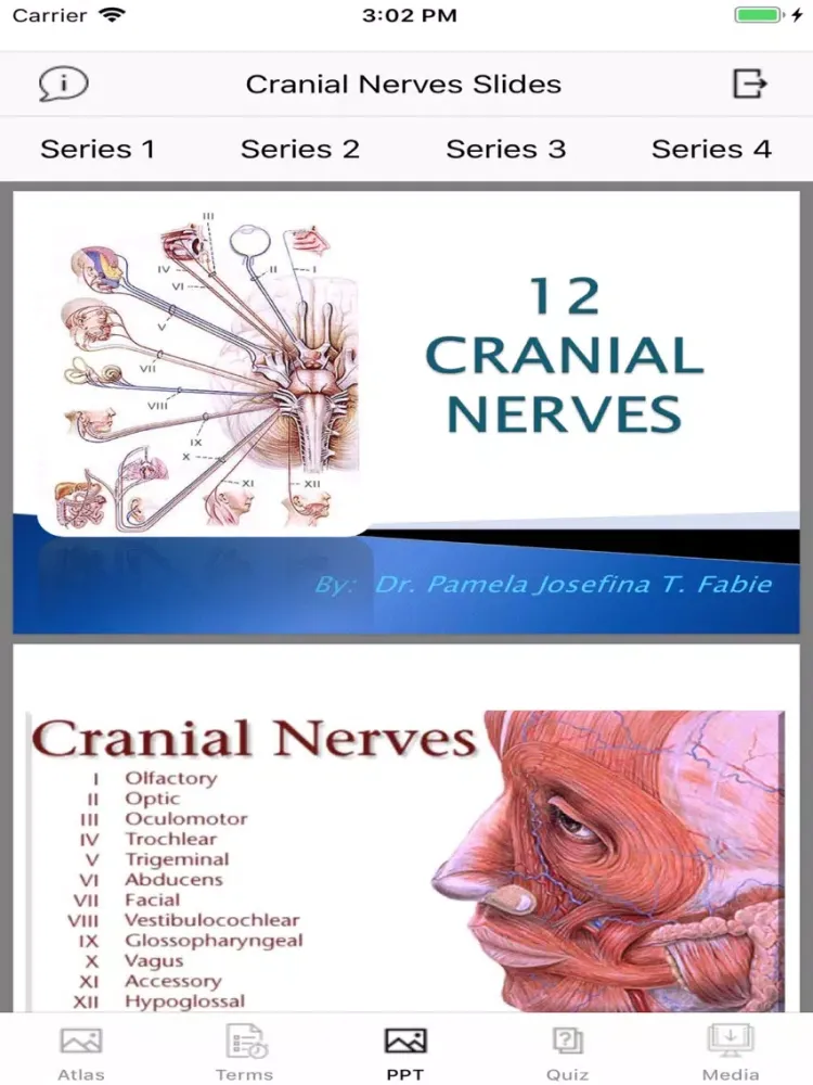 Cranial Nerves Plus iPad  Ekran Görüntüleri