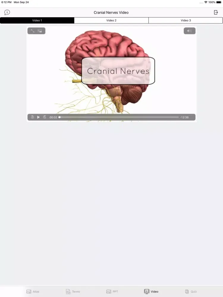 Cranial Nerves Plus iPad  Ekran Görüntüleri