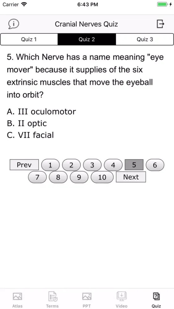 Cranial Nerves Plus Ekran Görüntüleri