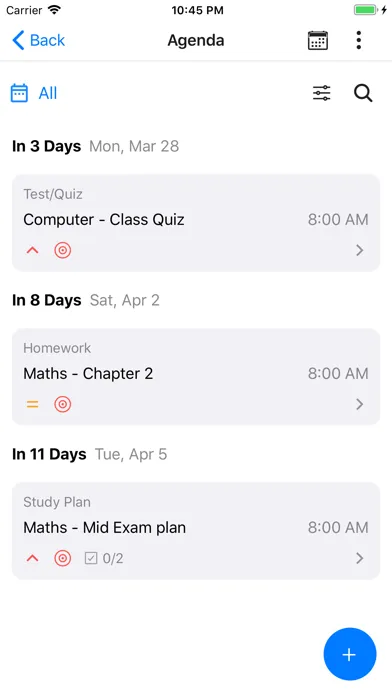 Zrzuty ekranu Study planner - ManavarApp
