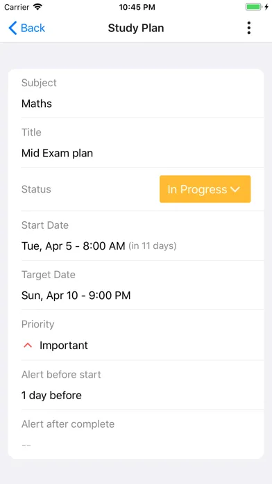 Zrzuty ekranu Study planner - ManavarApp