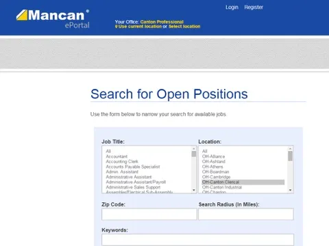 Captures d'écran de Mancan ePortal iPad 
