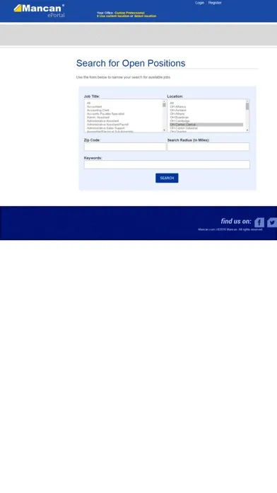 Captures d'écran de Mancan ePortal