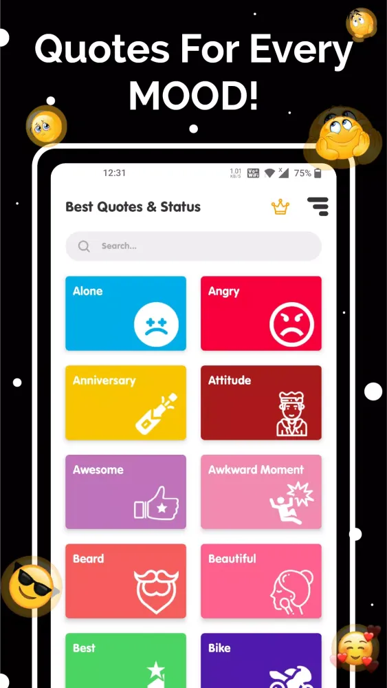 Screenshot di Quotes and Status