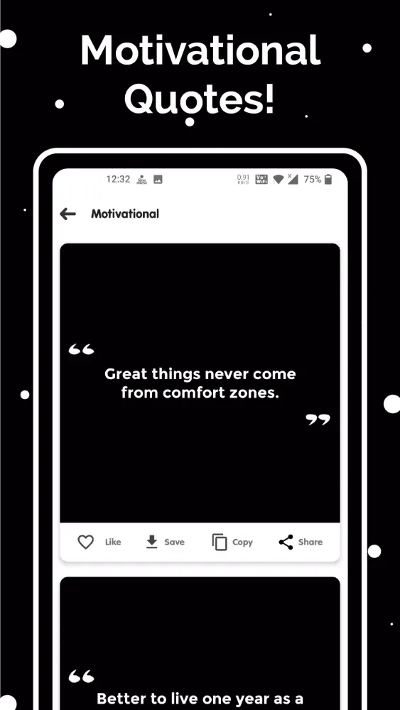 Screenshot di Quotes and Status