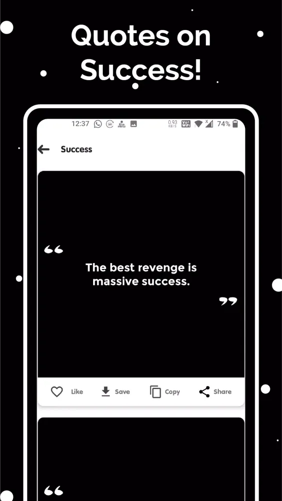 Screenshot di Quotes and Status