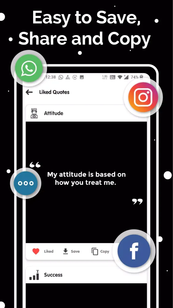 Screenshot di Quotes and Status