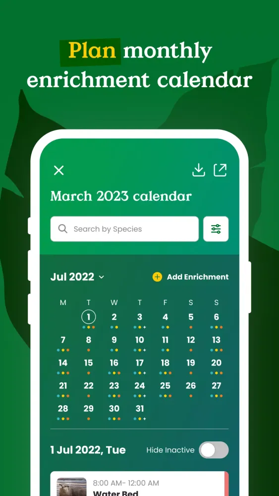 ภาพหน้าจอของ Mandai Animal Care App