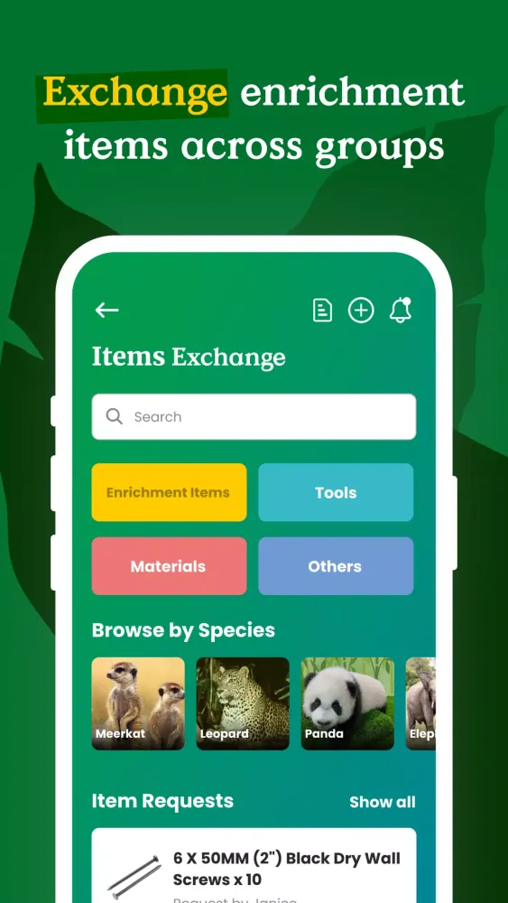 ภาพหน้าจอของ Mandai Animal Care App