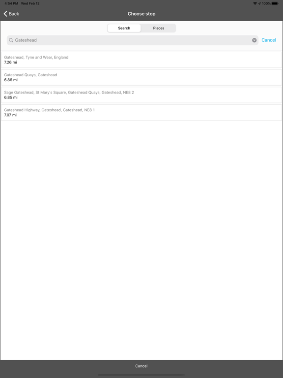 Zrzuty ekranu Mandata Navigation iPad 
