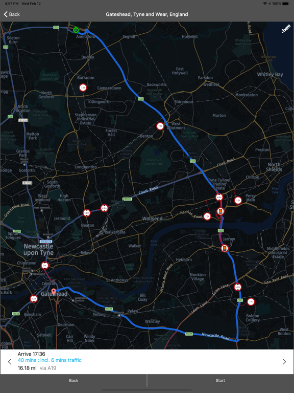 Zrzuty ekranu Mandata Navigation iPad 