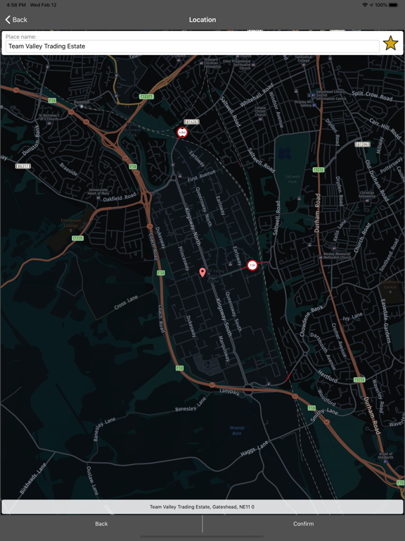 Zrzuty ekranu Mandata Navigation iPad 
