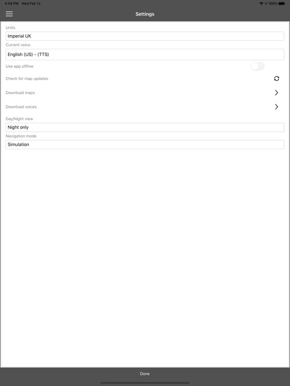 Zrzuty ekranu Mandata Navigation iPad 