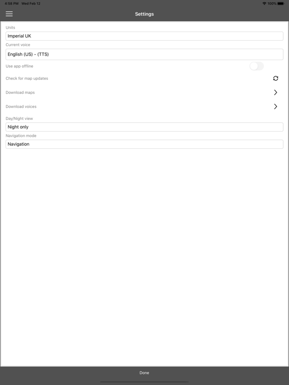 Zrzuty ekranu Mandata Navigation iPad 