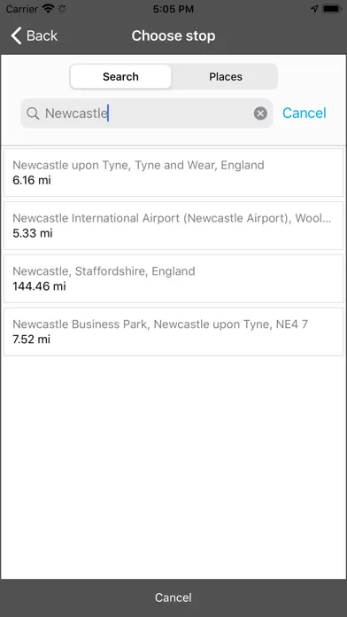 Mandata Navigation Screenshots