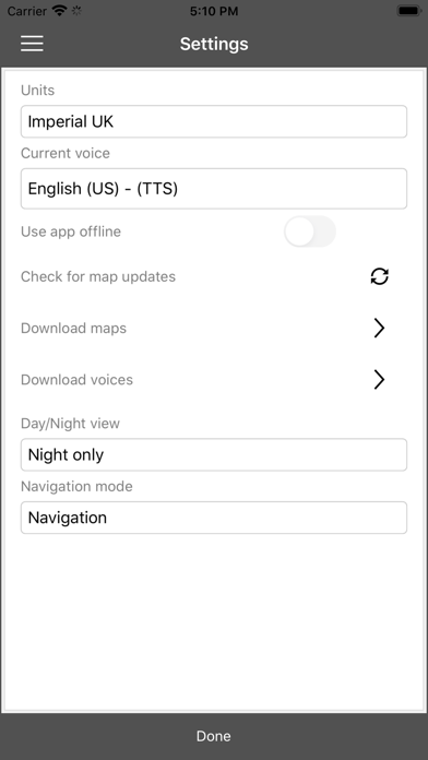 Zrzuty ekranu Mandata Navigation