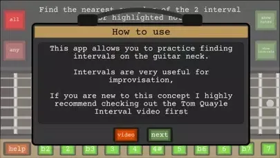 Tangkapan skrin Guitar Interval Trainer