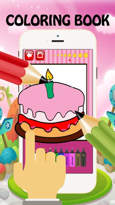 Valentine Cup Cake Bakery Coloring Book For Kids Screenshots